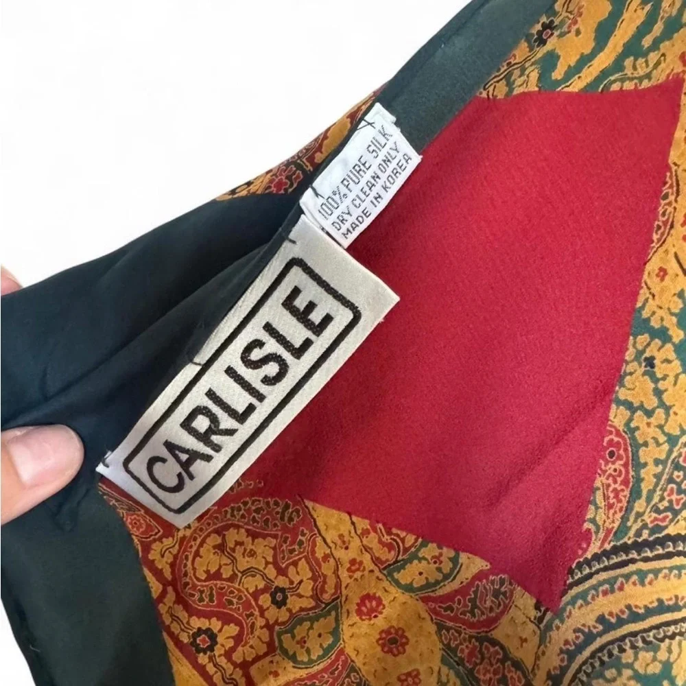 Vintage Carlisle Paisley Silk Scarf